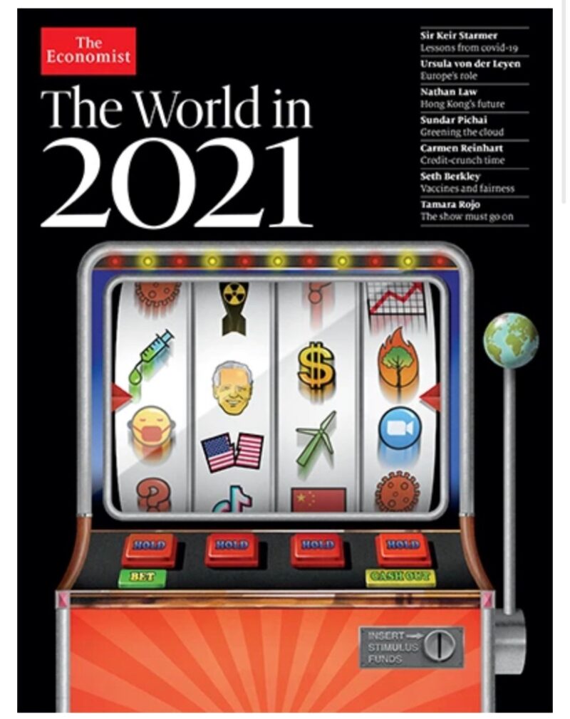 Обложка прогнозов The Economist на 2021 год